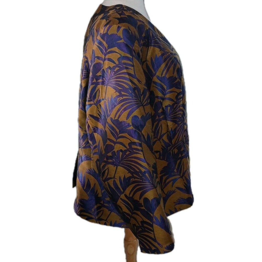 NWT ASHLEY STEWART Womens 28/30 2pc Floral Jacquard Jacket & Pant Career Church - Picture 5 of 14